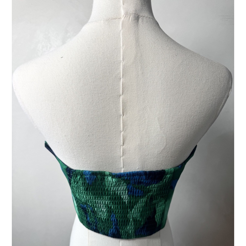 Vici Women's Tropical Hawaiian Print Vacation Resort Tulum Crop Top Sz M Darling - Picture 3 of 4